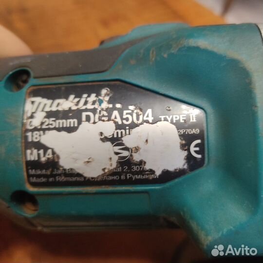 Аккумуляторная болгарка makita dga 504 б/у