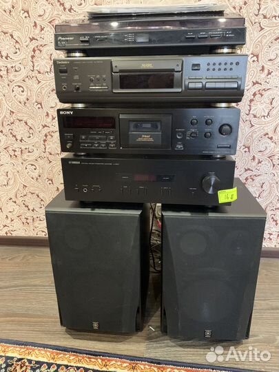 Yamaha усилитель с колонками(комплект)