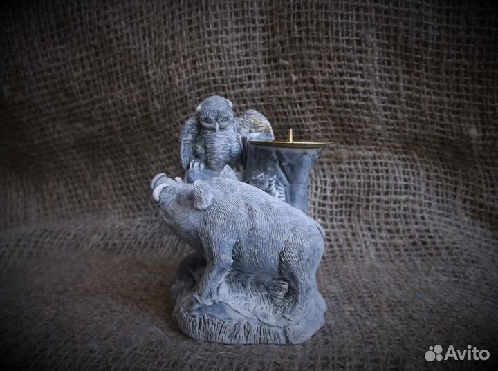 Подсвечник подарок охотнику статуэтка