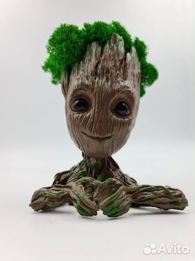 Герой грут из мстителей В кашпо С мхом для цветов