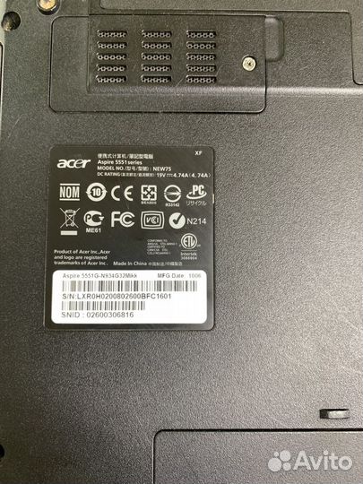 Acer aspire 5551g