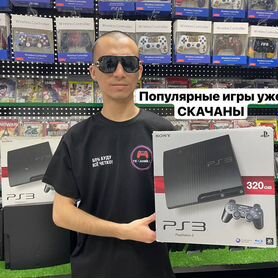 Sony Ps3 Slim + 2 геймпада / Прошитая