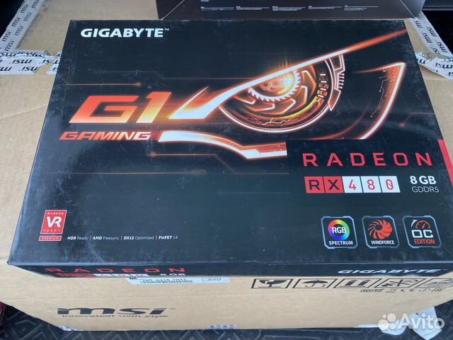 Видеокарта Gigabyte radeon rx 480 g1 gaming 8 gb