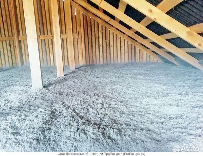 Утепление домов эковатой