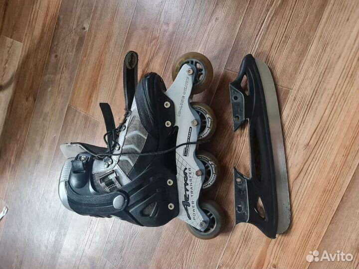 Коньки 2 в 1 (ролики+коньки)