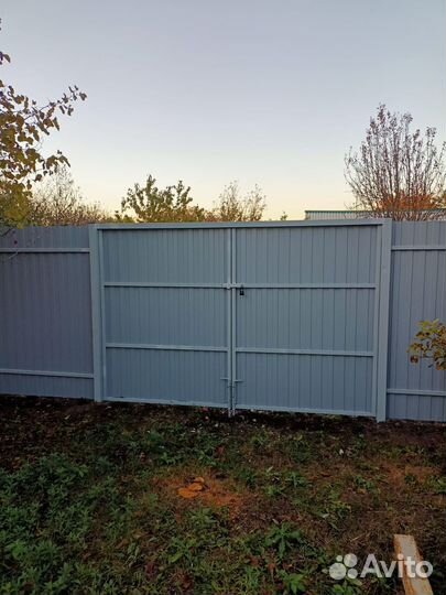 Бюджетный забор 20 м с воротами 4 м - под ключ