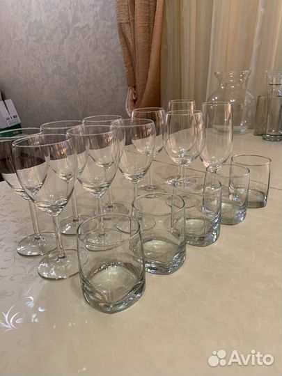 Стеклянные фужеры, стаканы Икеа