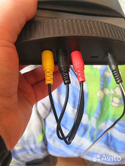 Кабель RCA x3-RCA x3 (тюльпаны) черный, новый 1 м
