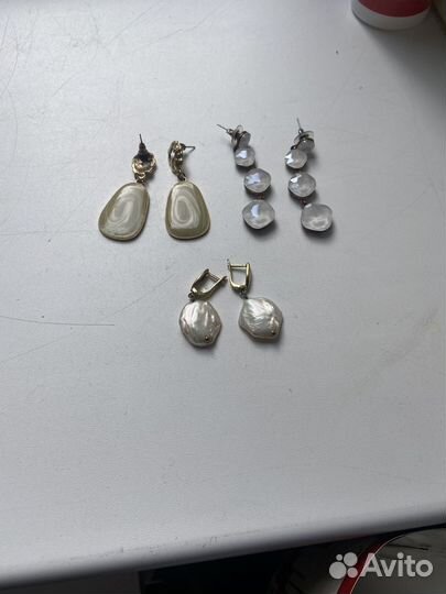 Серьги б/у, красивые, современные