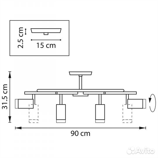 Люстра Lightstar Rullo LR7183180 новая