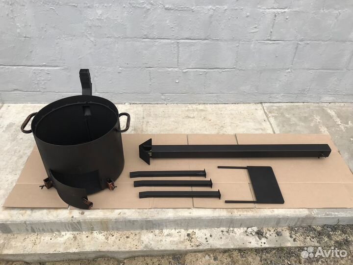 Печь № 2206-2 под казан 22 литра с трубой и дверц