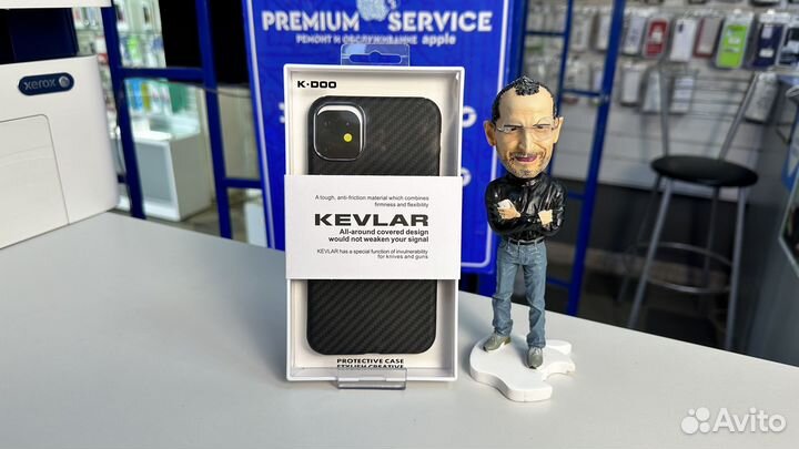 Чехол на iPhone 14 Pro Max Kevlar Карбон Оригинал