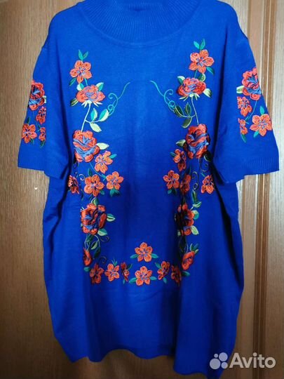 Кофта женская американка р 50 новая, вышивка
