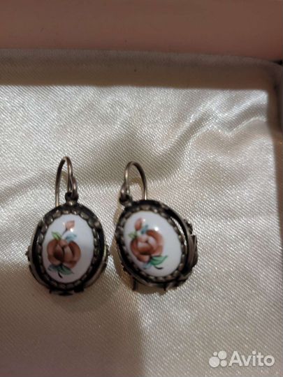 Серьги мельхиор СССР