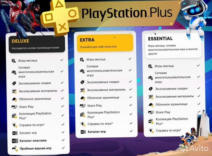 Подписка ps plus delux Украина ps5 ps4 (Арт.87350)