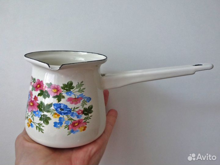 Турка эмалированная, ковшик, Сербия, две расцветки