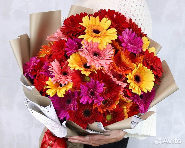 Букет из 49 гербер стандарт микс