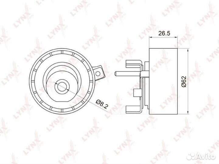 Lynxauto PB-1016 Ролик натяжной ремня грм