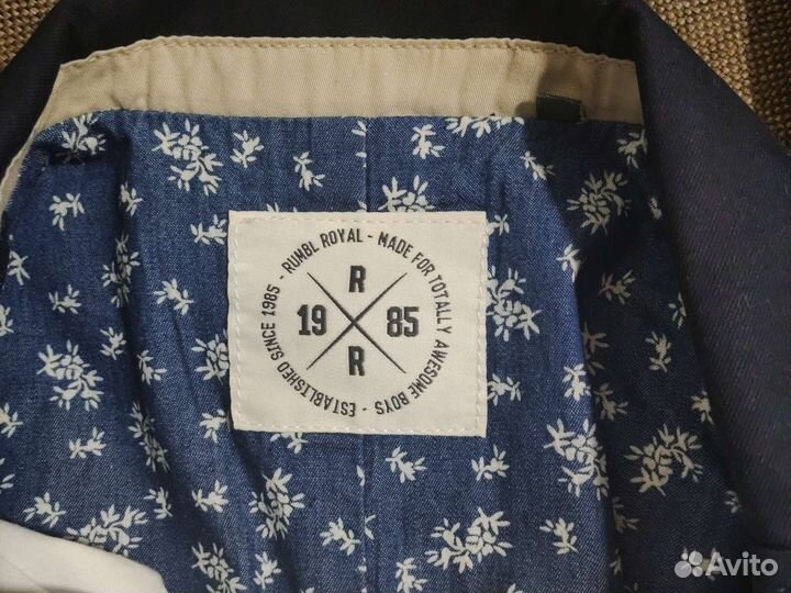 Пиджак синий школьный, на подкладке