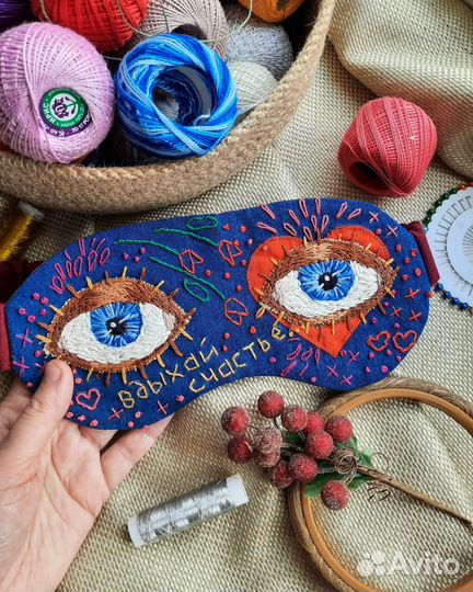 Маска для сна, ручная работа