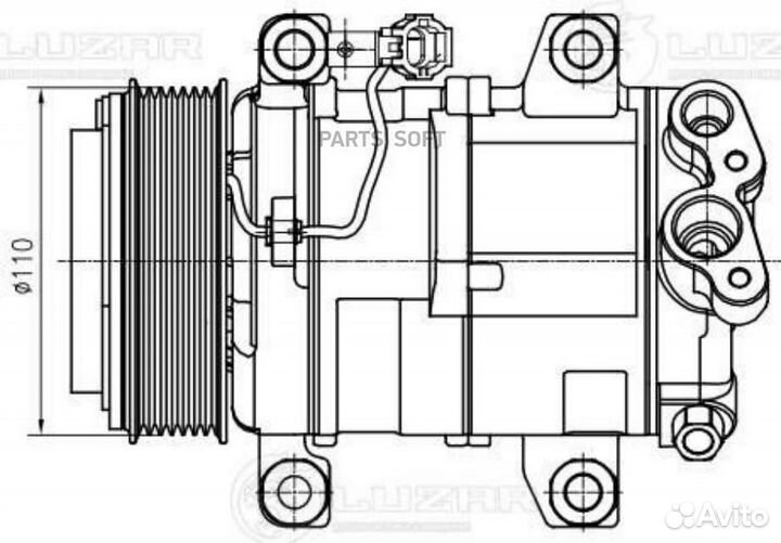 Luzar lcac 1491 Компрессор кондиционера infiniti Q