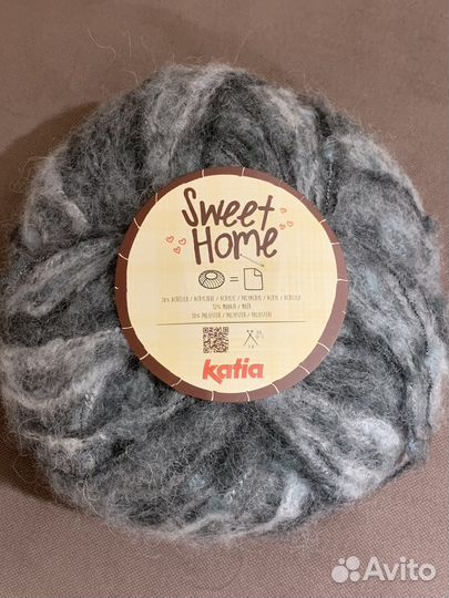 Пряжа для вязания Katia цвет: белый, чер - Испания