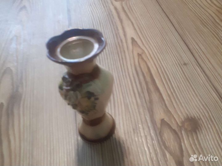 Мини ваза с узором и цветами