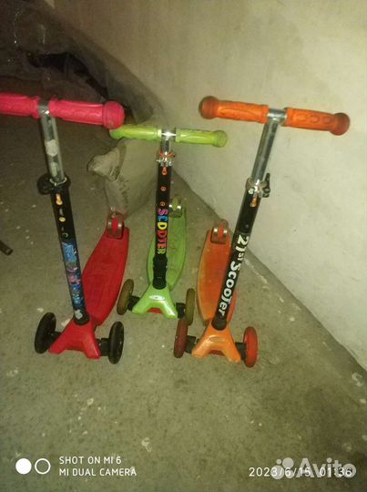 Самокат детский трехколесный бу