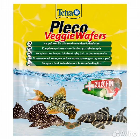 TetraPleco Veggie Wafers корм-пластинки с добавлен