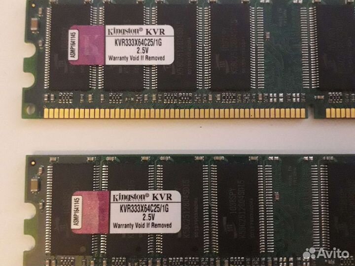 Ddr 1 по 1gb Kingston KVR Оперативная память