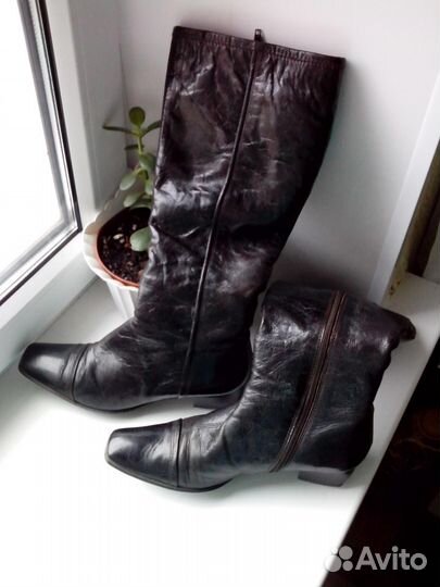 Натуральные кожаные итальянские сапоги, 39 размер