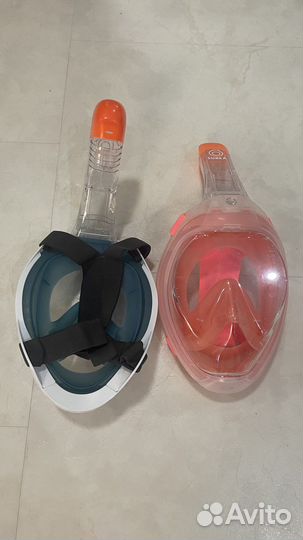 Маска для снорклинга синяя easybreath Subea