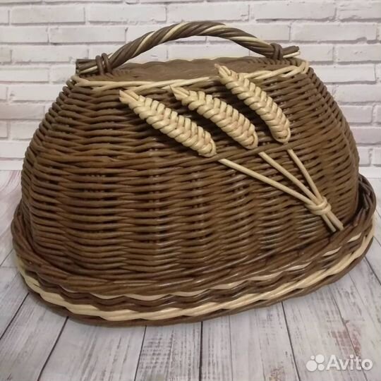 Хлебница плетеная с крышкой на заказ ручная работа