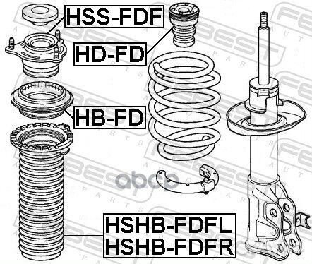 Пыльник амортизатора hshb-fdfl hshbfdfl Febest