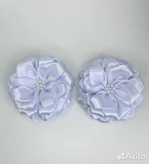 Бантики для волос белые