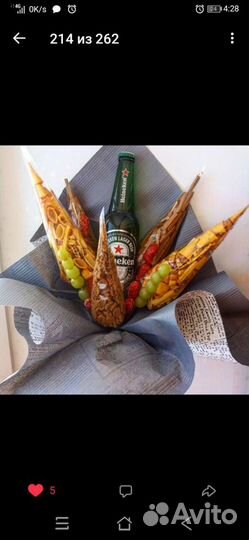 Съедобные букеты и корзины на заказ