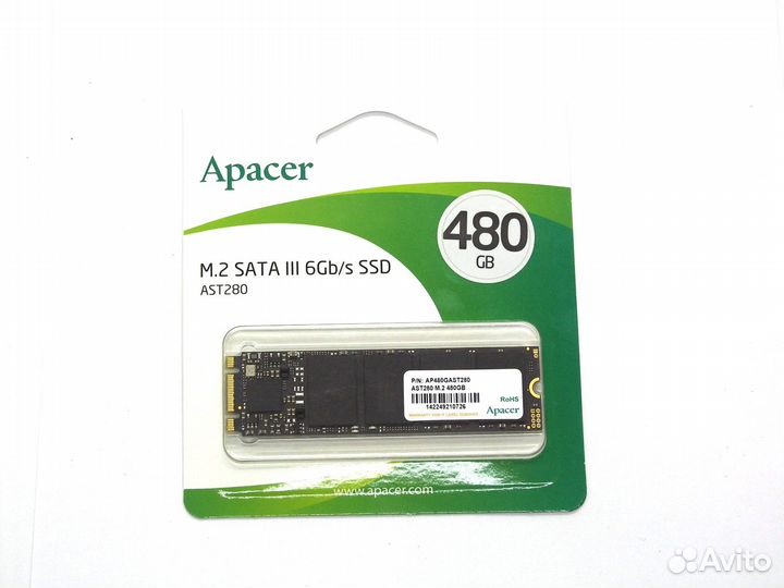 Накопитель SSD M.2 2280 480Gb Apacer AST280 Client
