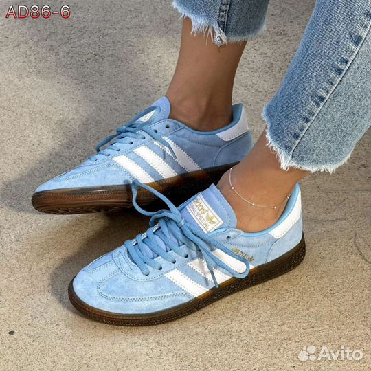 Кеды Adidas Samba голубые р. 36-40