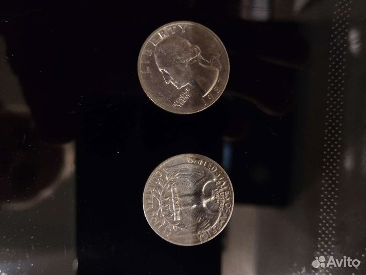 Liberty монета 1966и 1987 гг