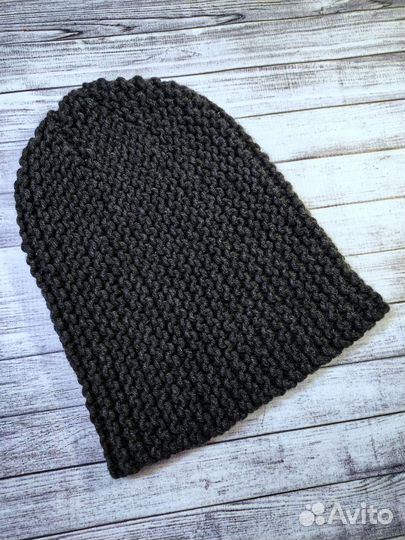 Шапка бини вязаная ручной работы