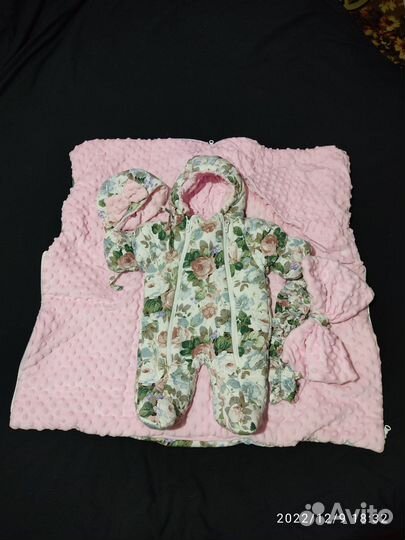 Конверт на выписку для девочки осень- зима