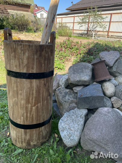 Кадушка деревянная в комплекте старые