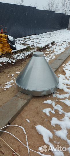 Зонт вытяжной из оцинкованной стали