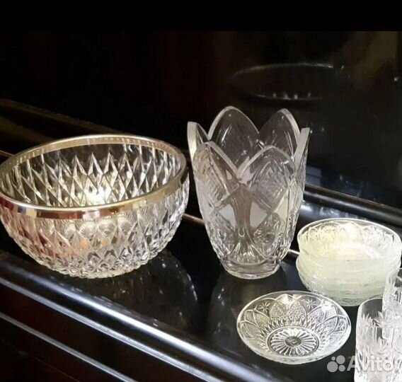 2 вазы хрусталь СССР