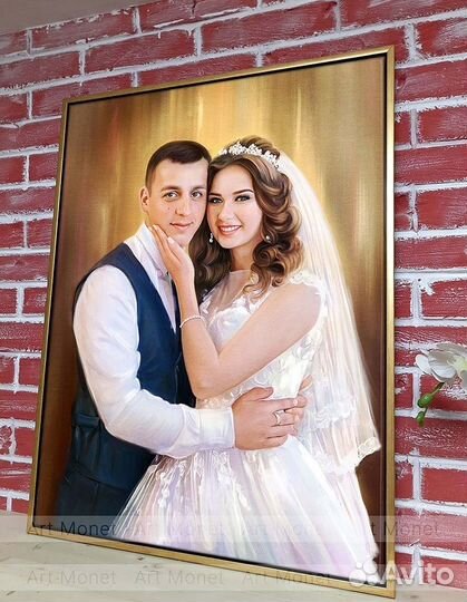 Портрет по фото на холсте. Арт 7049