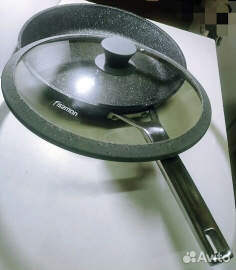 Сковорода Nadoba D28см. Крышка Fissman с силикон