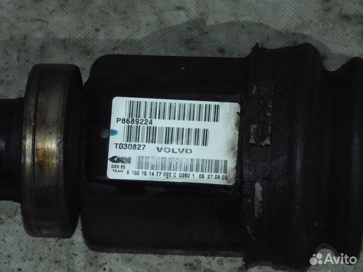 Полуось передняя правая вольво S80 2,5 до 2006г