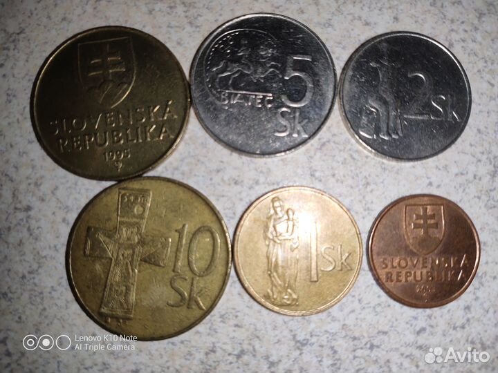 Польские и словацкие монеты 1976-93 гг