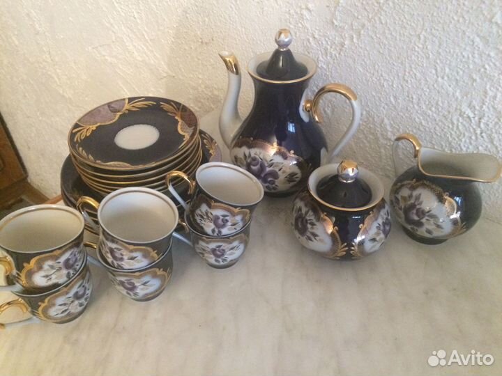 Кофейный фарф. сервиз Богдановичского фз