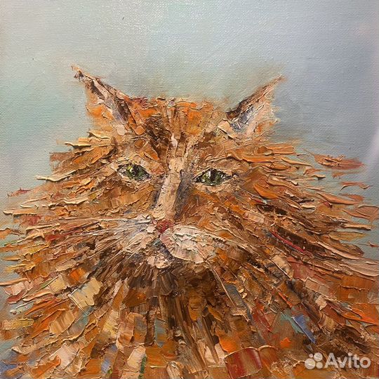 Картина маслом «Рыжий, рыжий кот»